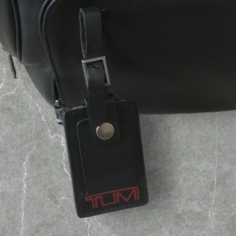 Tumi Black leather Laptop Backpack